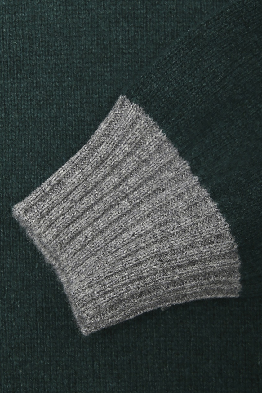 фото Зеленый свитер на молнии Della ciana