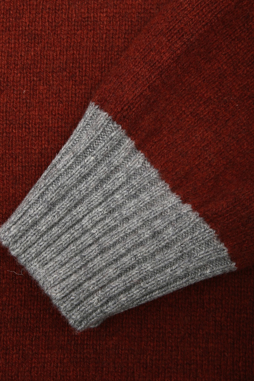 фото Коричневый свитер на молнии Della ciana