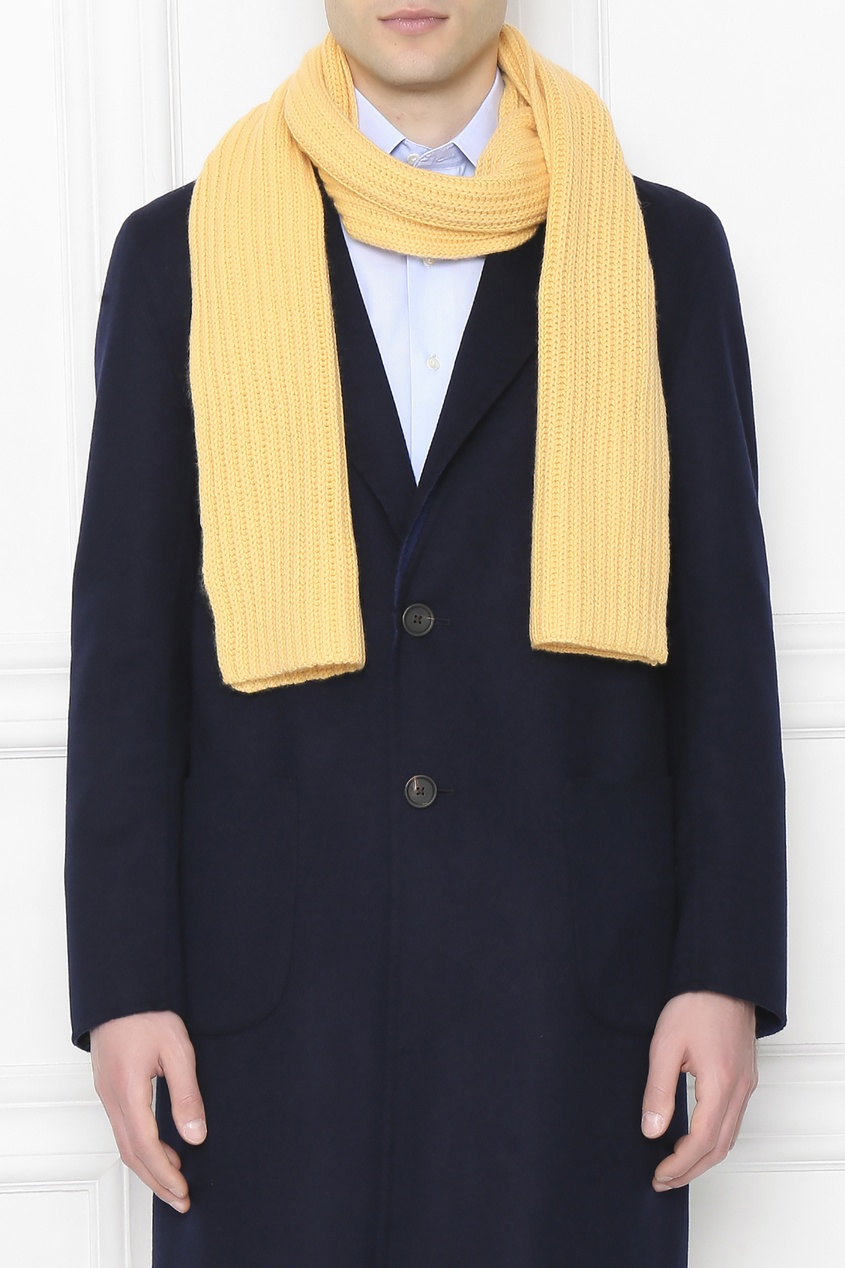 фото Желтый кашемировый шарф Della ciana