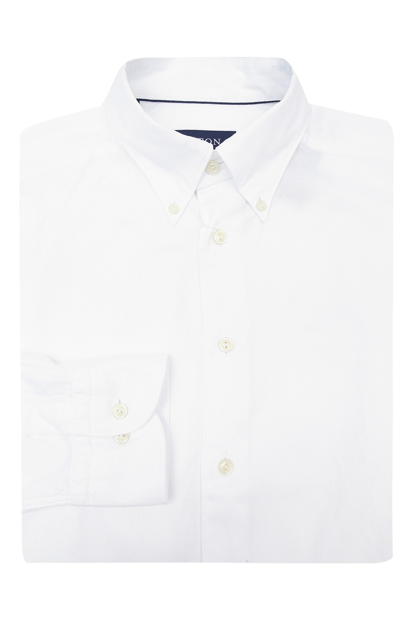 фото Белая рубашка с пристегивающимся воротником eton