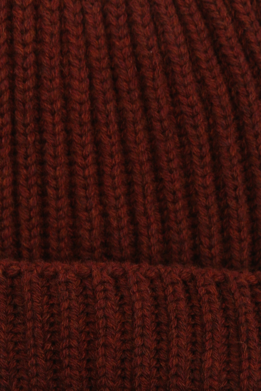 фото Красно-коричневая шапка из кашемира della ciana