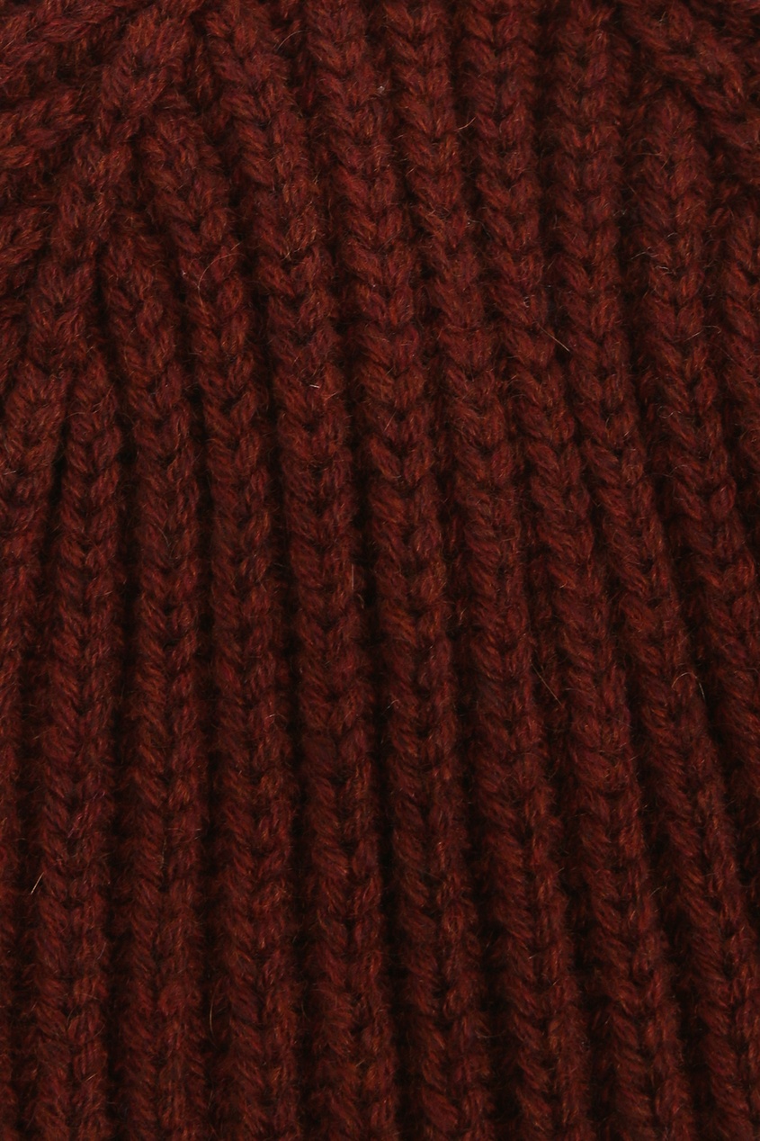 фото Красно-коричневая шапка из кашемира della ciana