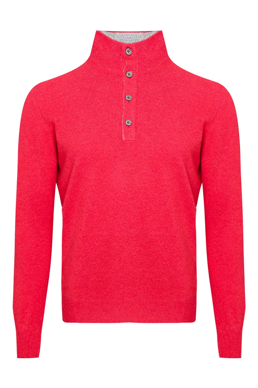 фото Красный свитер с пуговицами della ciana