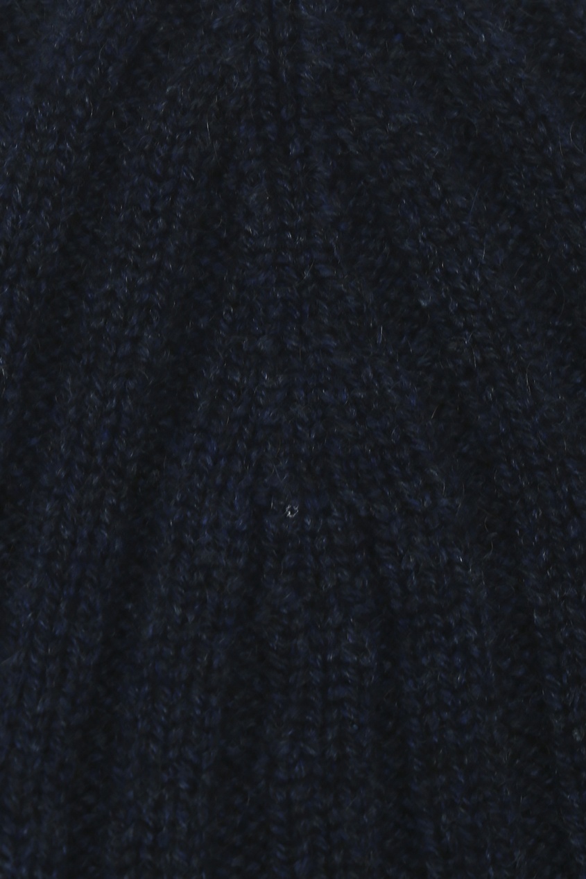 фото Темно-синяя кашемировая шапка viadeste