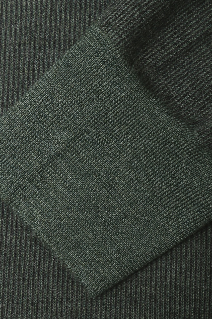 фото Темно-зеленый свитер на молнии fedeli