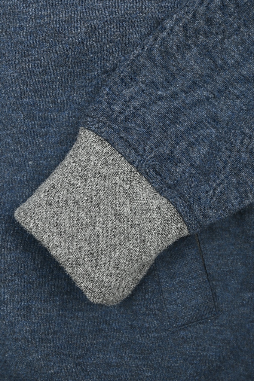 фото Синий свитер с контрастной отделкой Capobianco