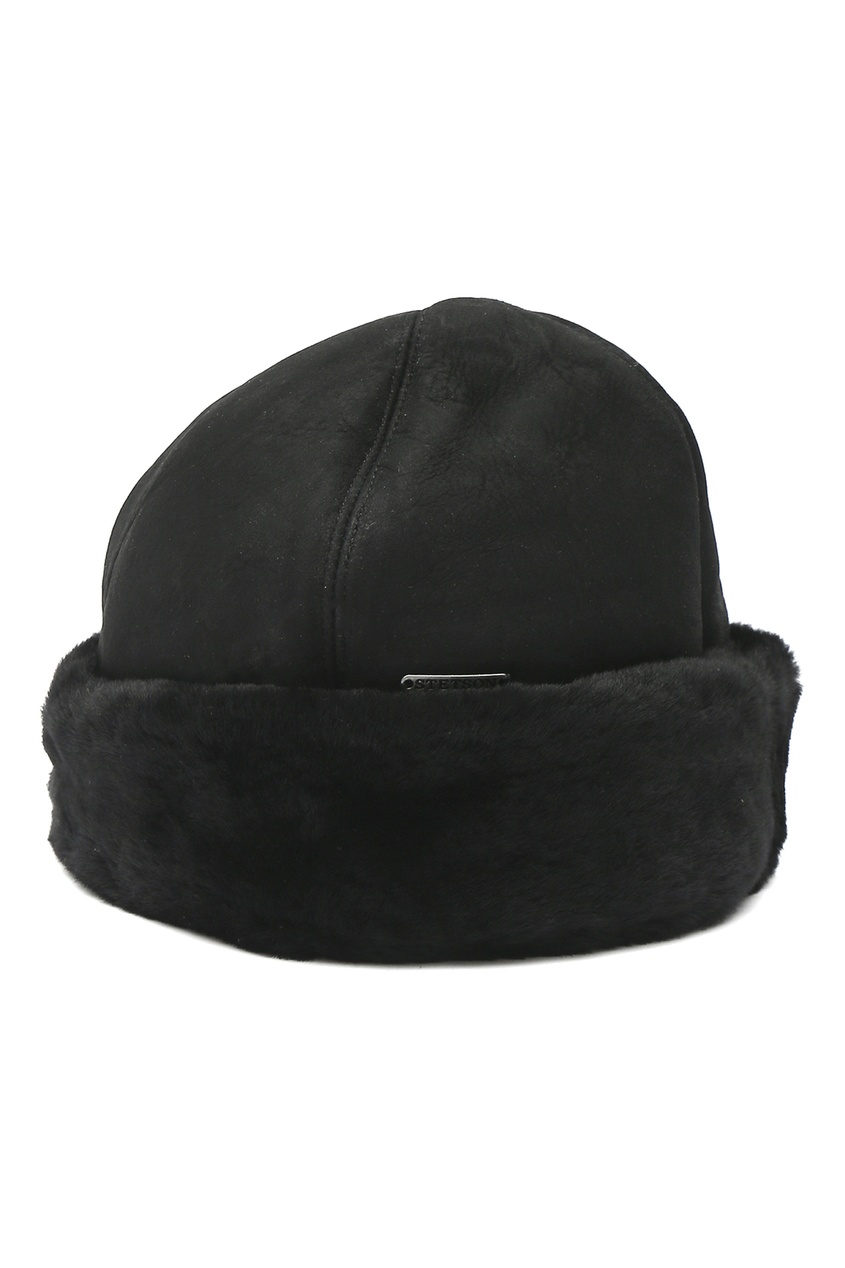 фото Черная шапка из овчины stetson