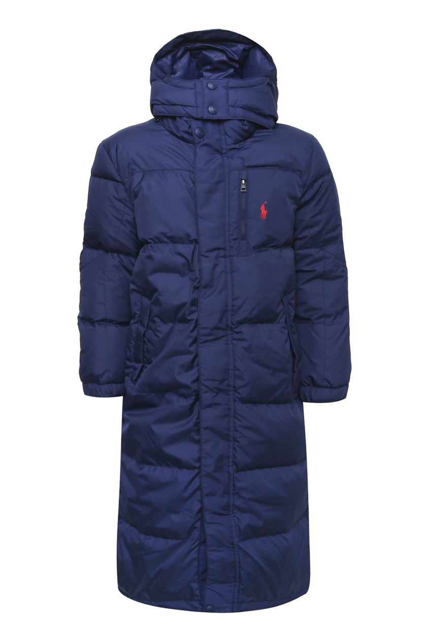 фото Удлиненный пуховик с капюшоном ralph lauren kids