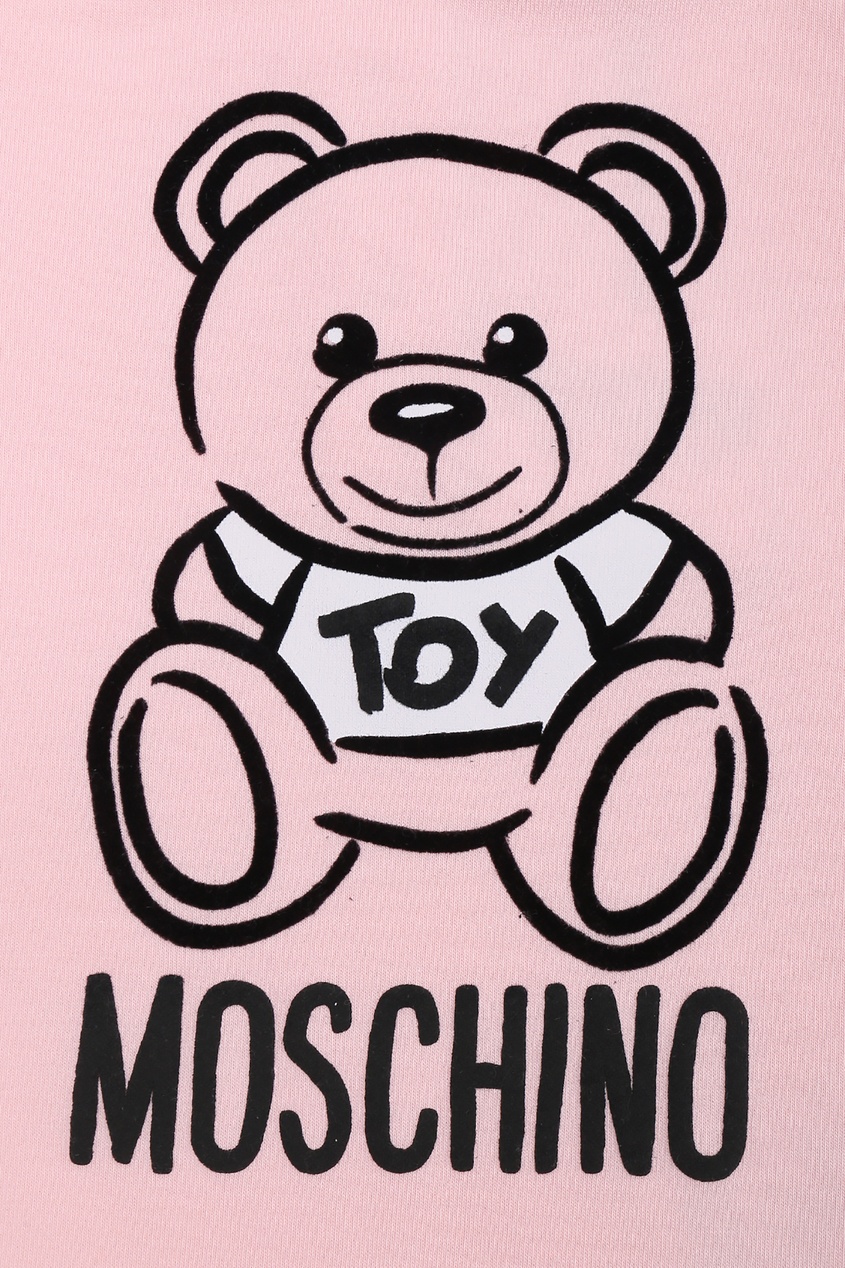 фото Розовое платье с оборкой moschino kids