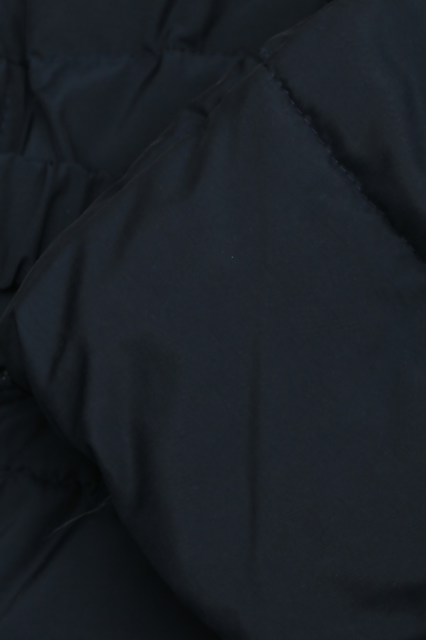 фото Темно-синий пуховик с капюшоном manudieci