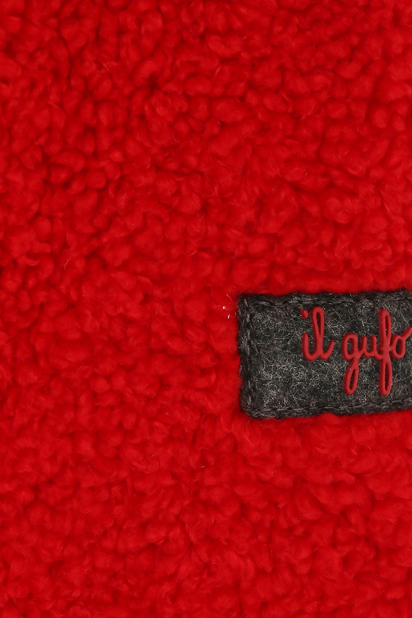 фото Красное пальто из фактурной ткани il gufo