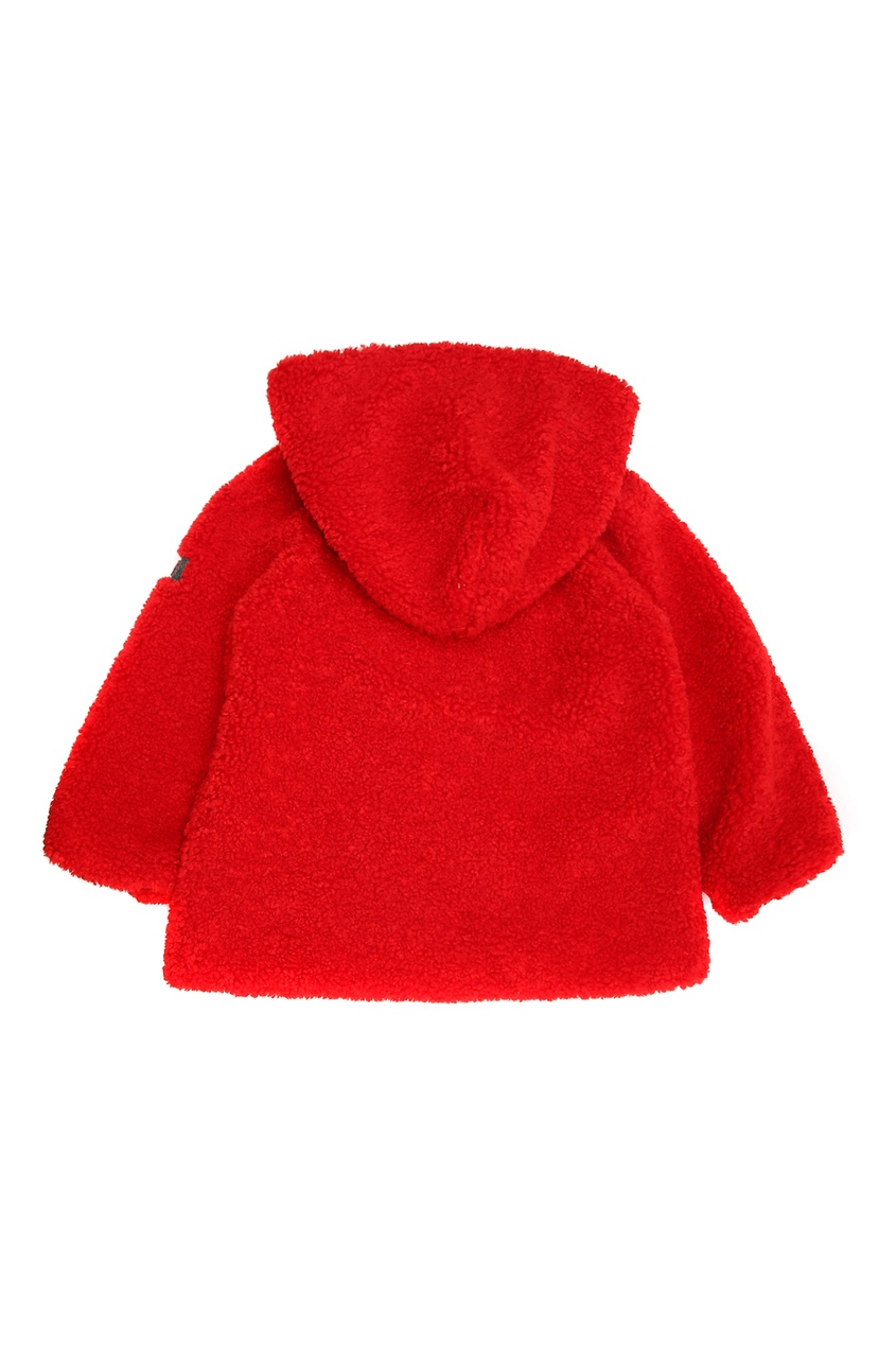 фото Красное пальто из фактурной ткани il gufo