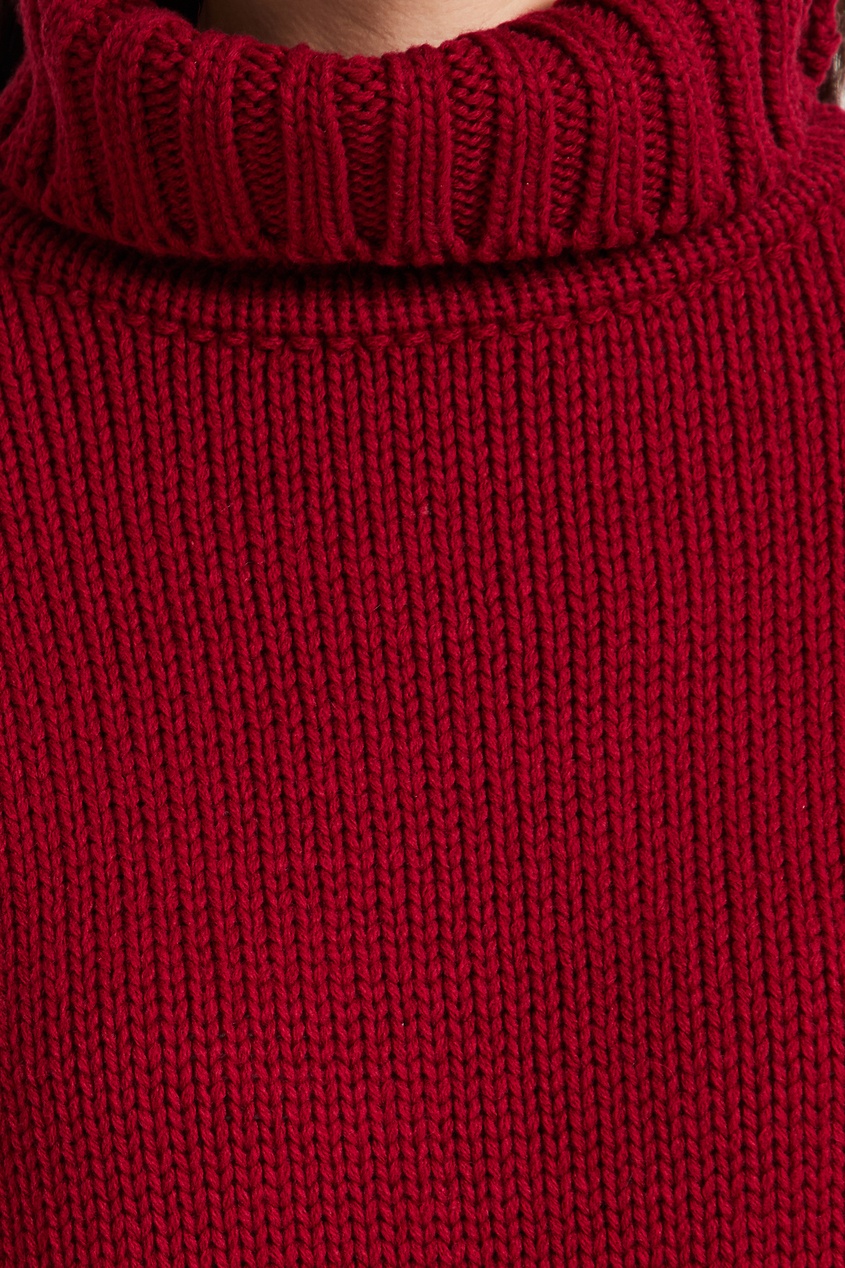 фото Бордовый полушерстяной свитер Laroom