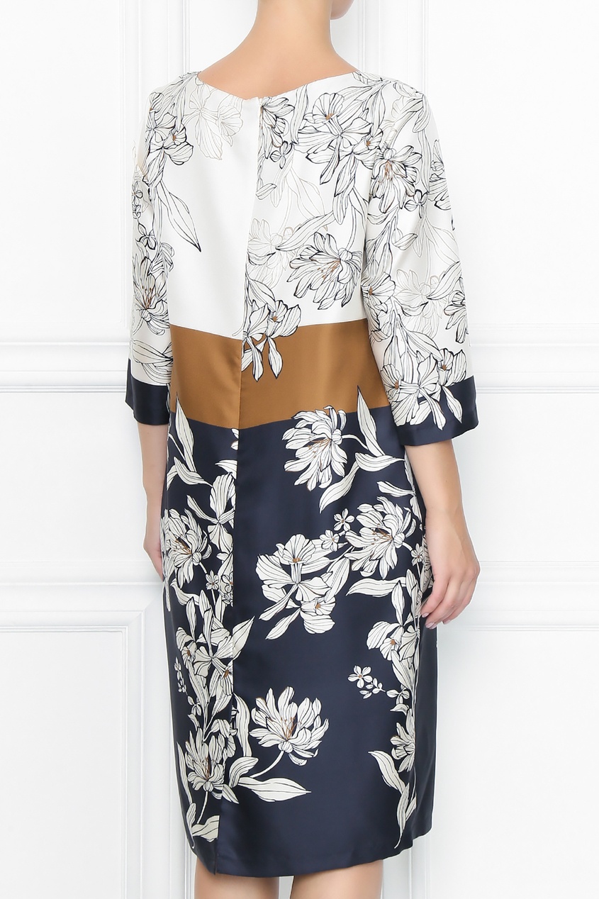 фото Шелковое платье с цветочным узором marina rinaldi