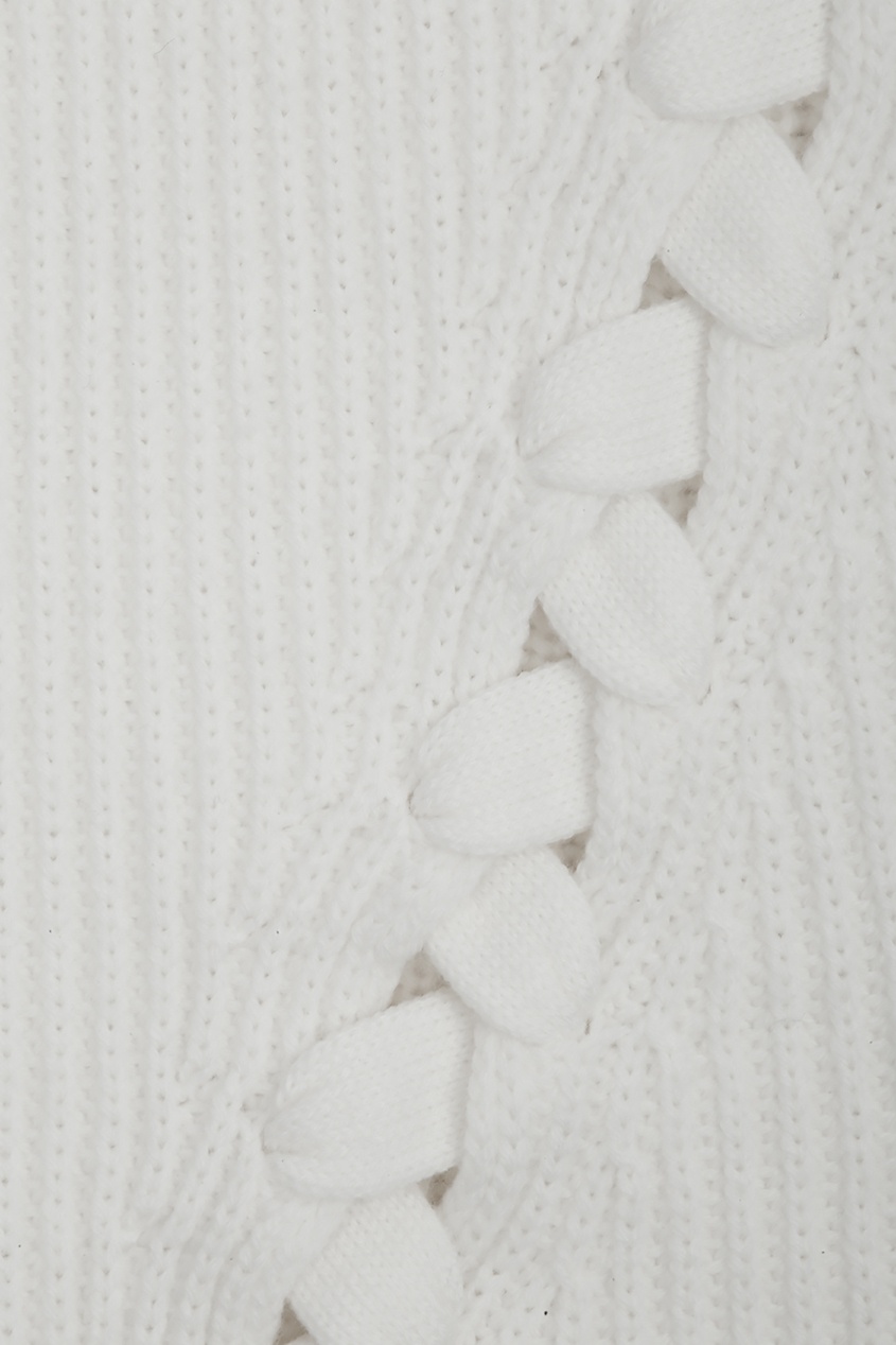 фото Белый кардиган с декоративной шнуровкой Marina rinaldi
