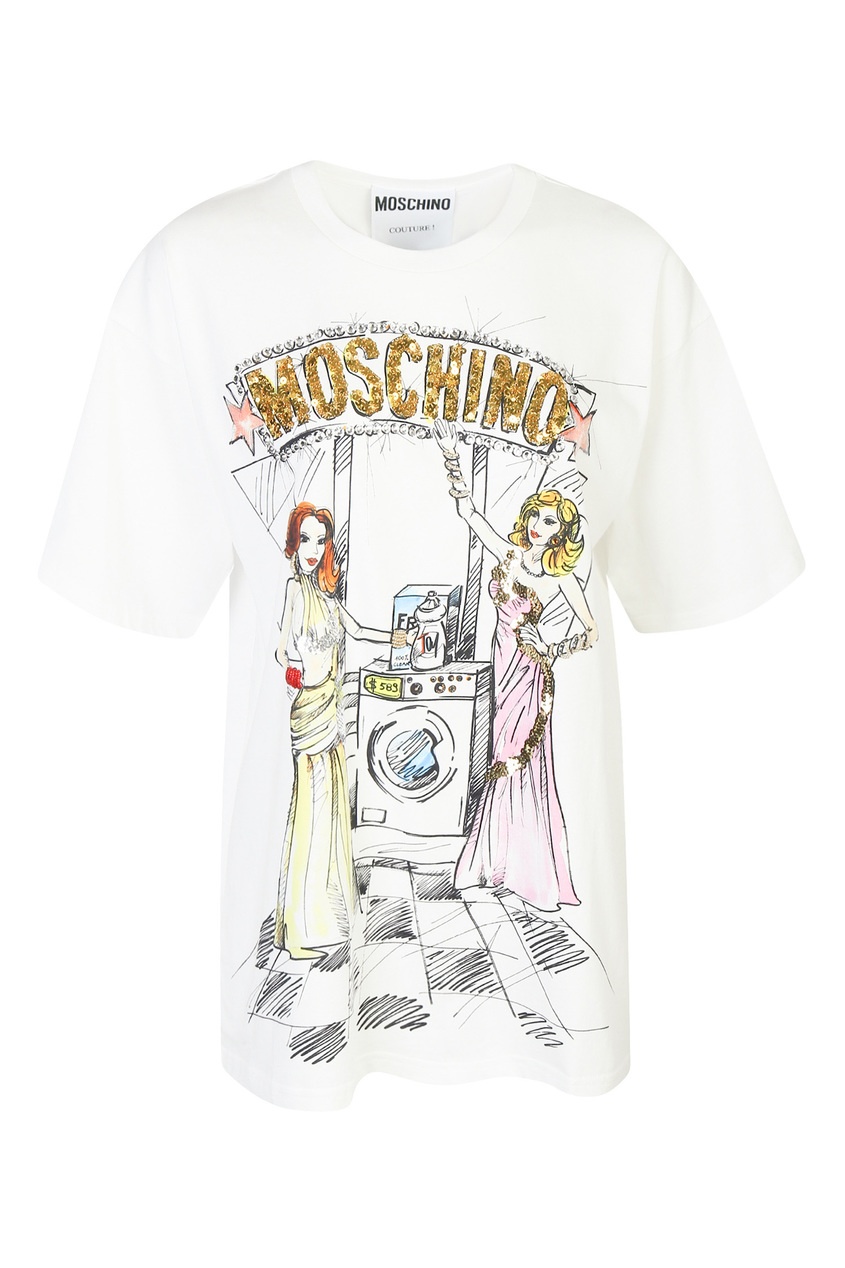 фото Футболка из джерси game show Moschino