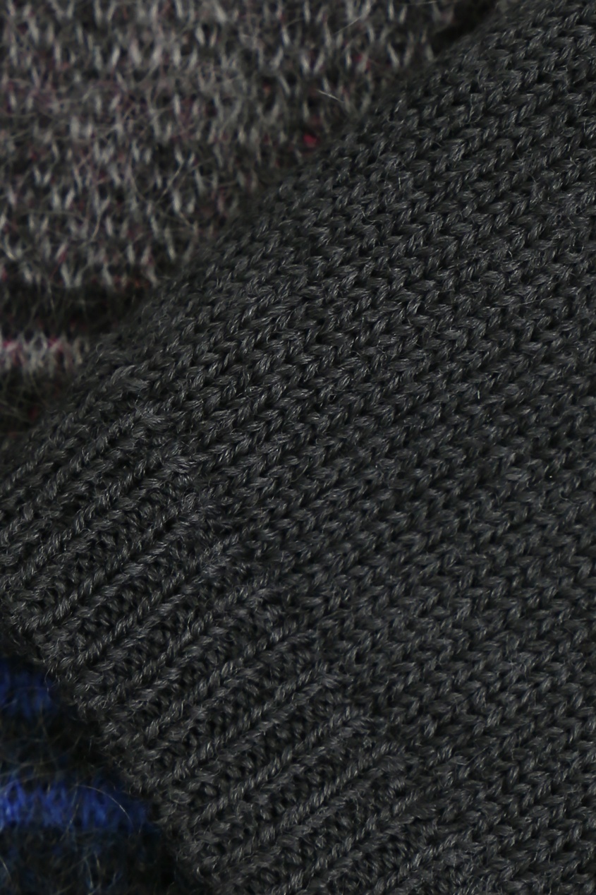 фото Серый свитер с узором в клетку marina rinaldi