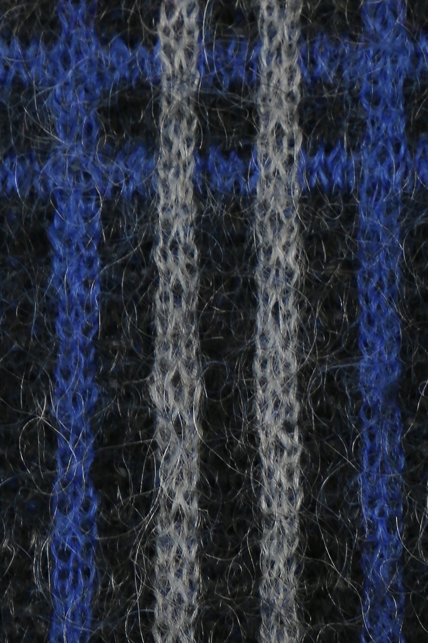 фото Серый свитер с узором в клетку marina rinaldi