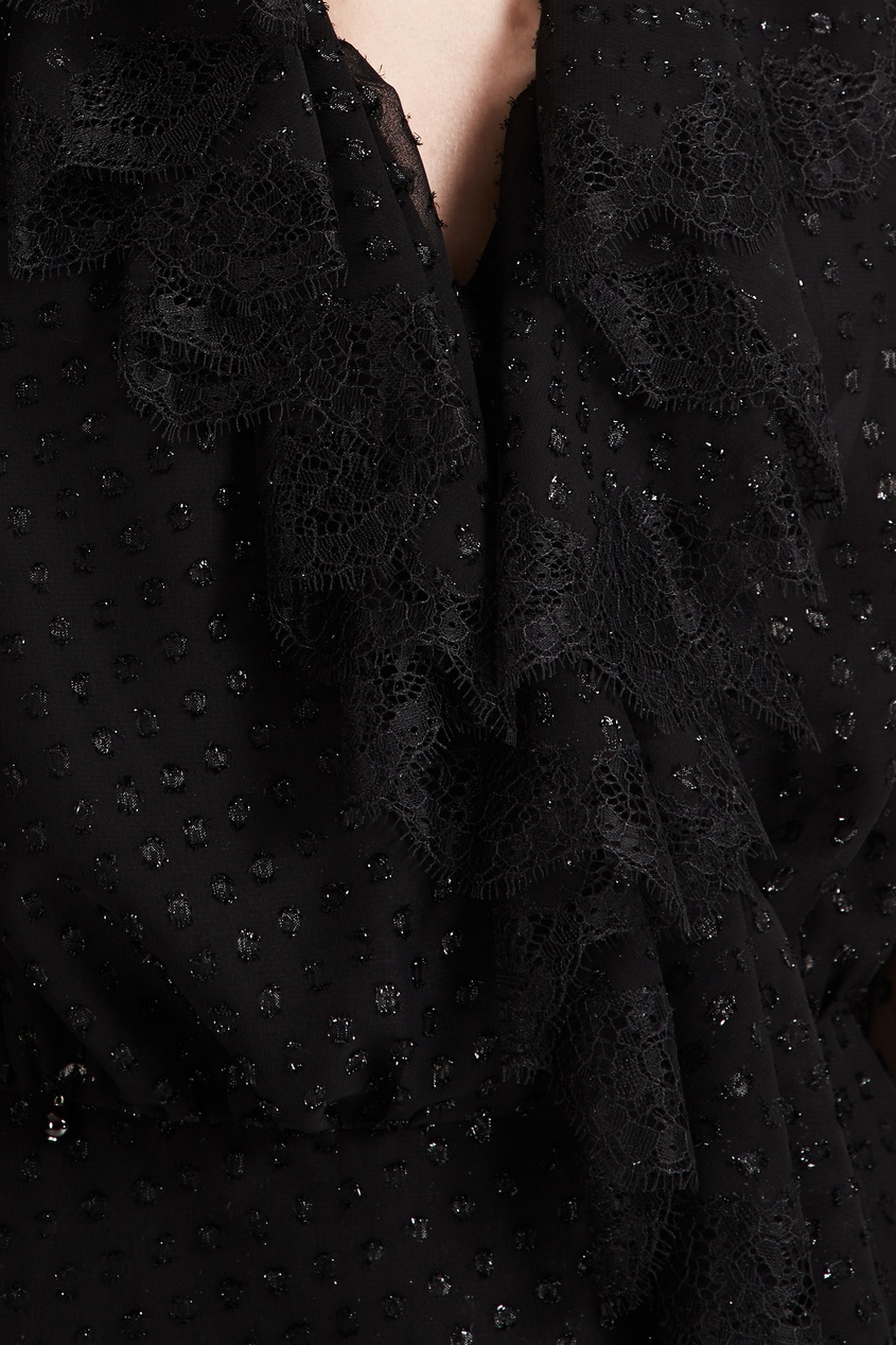 фото Черное шифоновое платье с гранатом yana dress