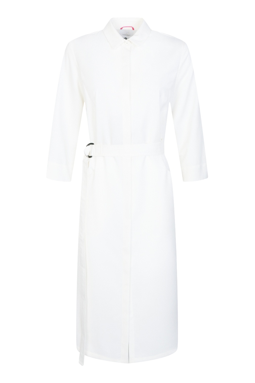 фото Молочно-белое платье-рубашка marina rinaldi