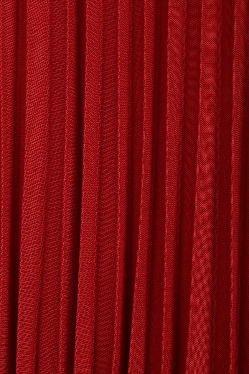 фото Красная плиссированная юбка-миди marina rinaldi