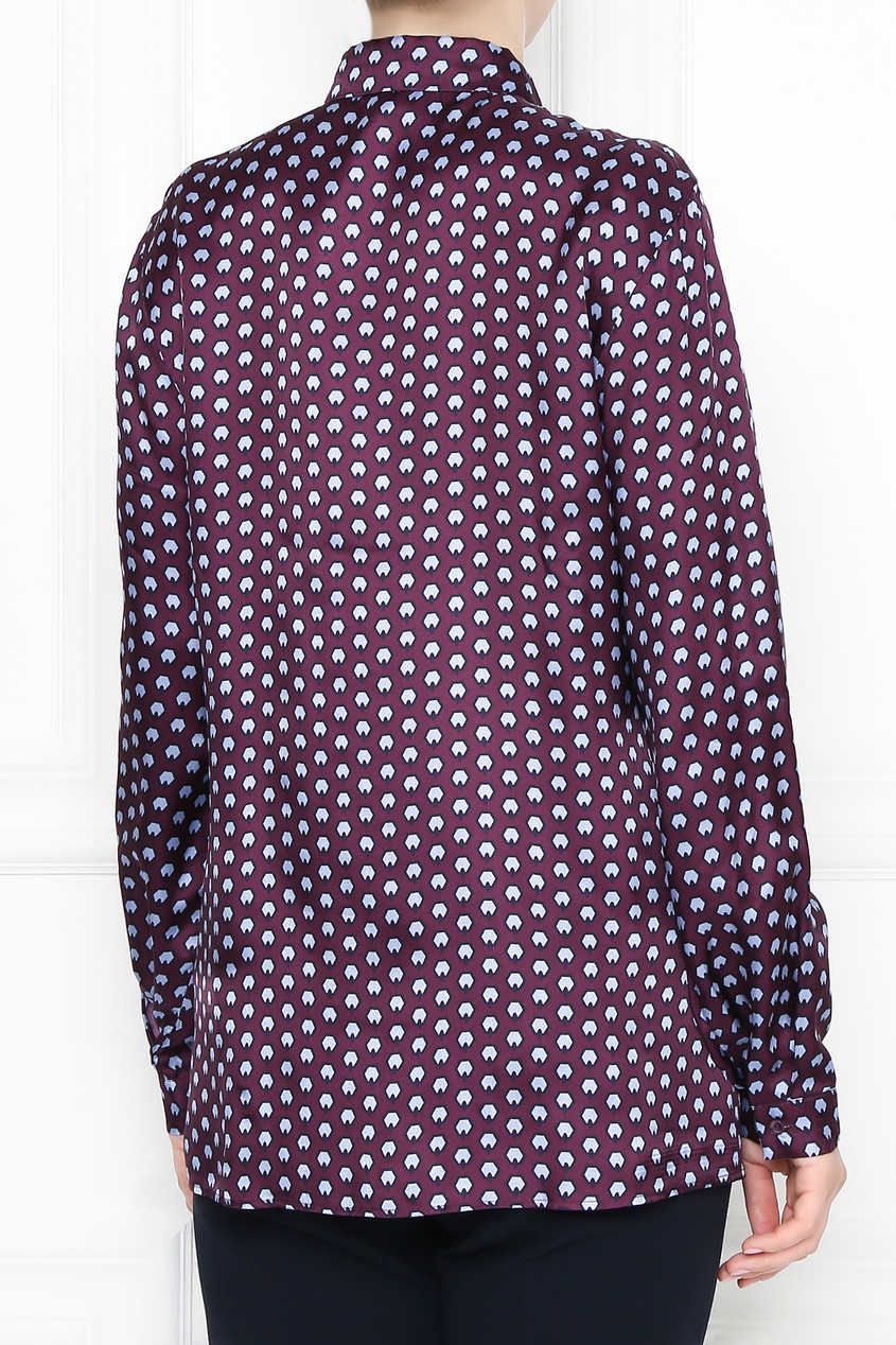 фото Бордовая блузка с узорами Marina rinaldi
