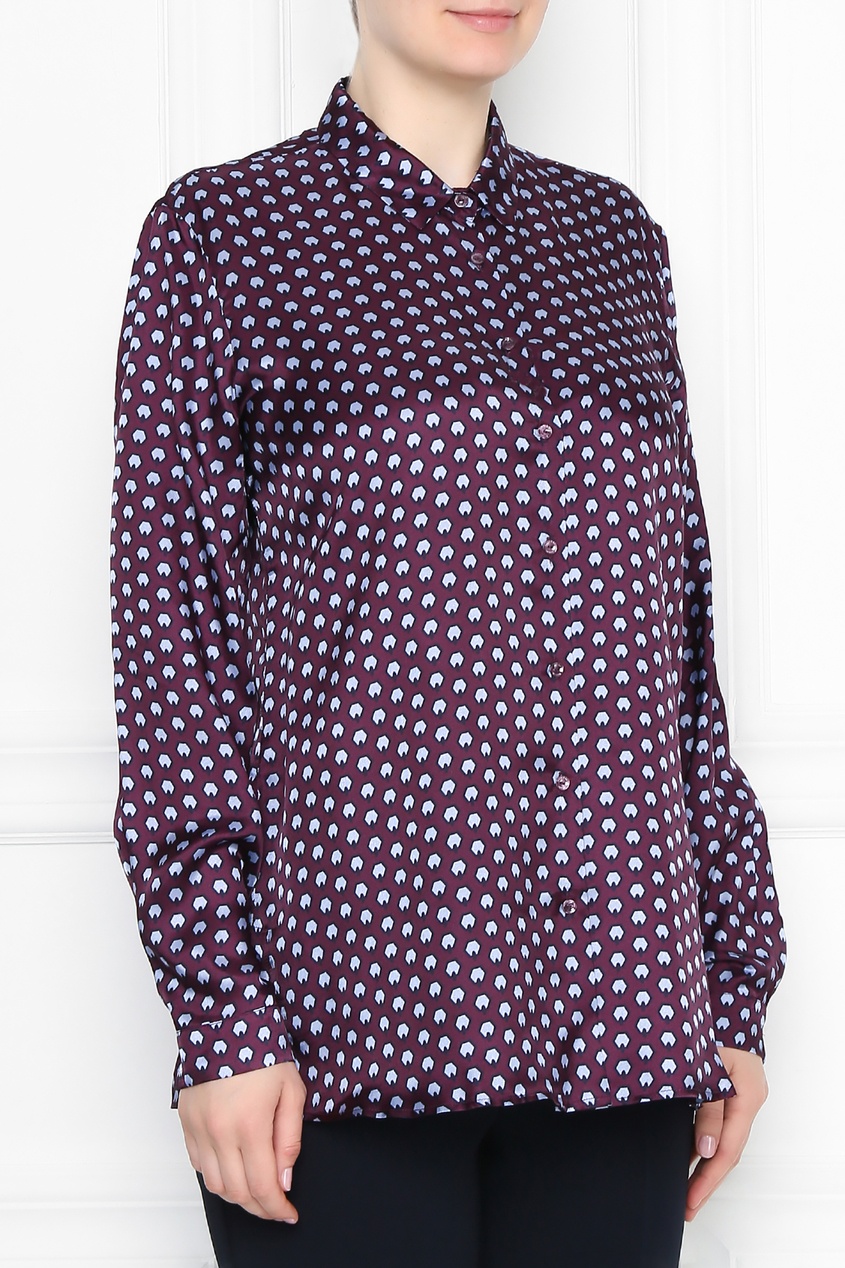 фото Бордовая блузка с узорами Marina rinaldi