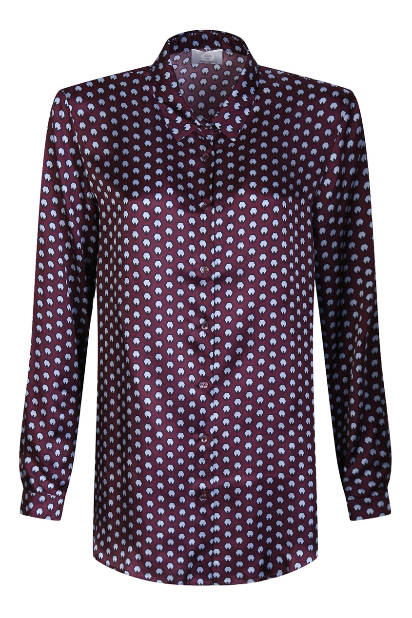фото Бордовая блузка с узорами marina rinaldi