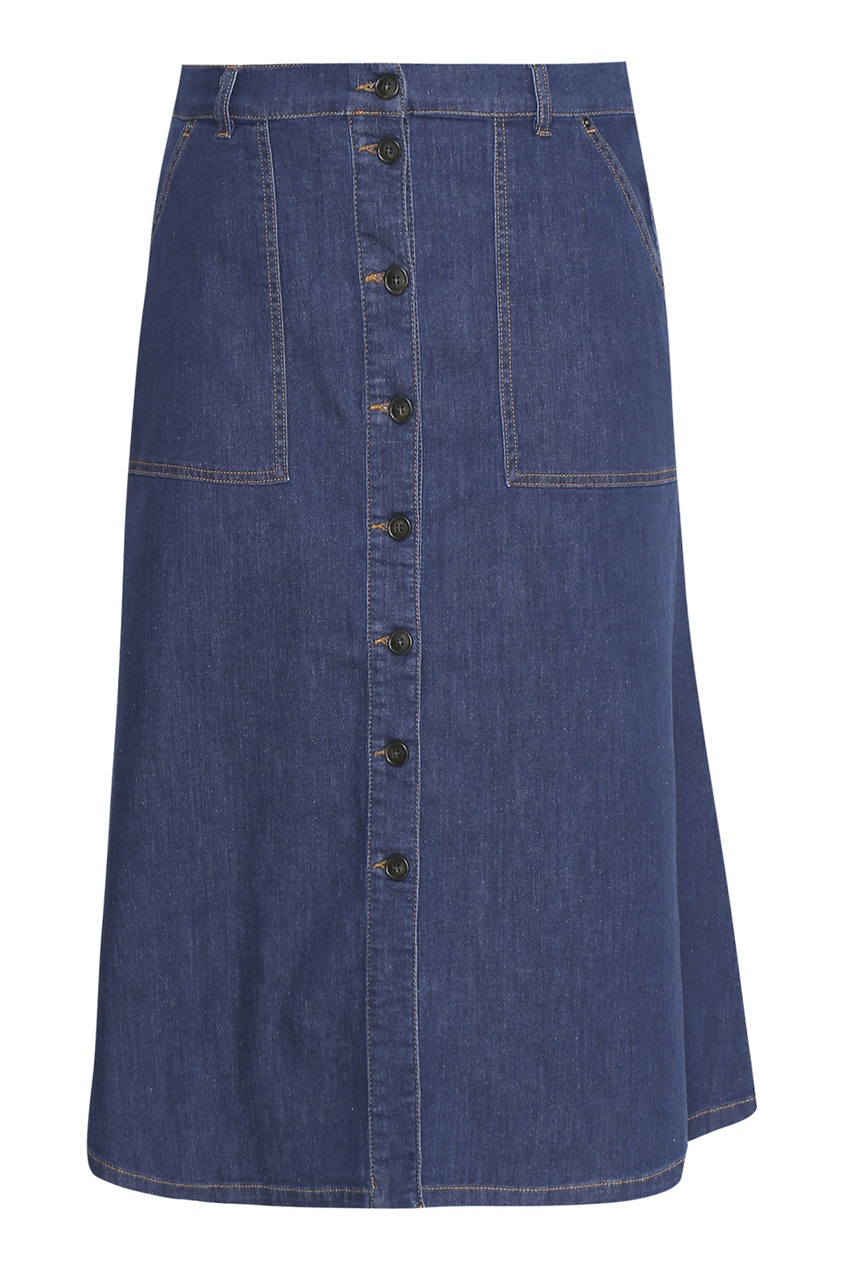 фото Джинсовая юбка с пуговицами marina rinaldi