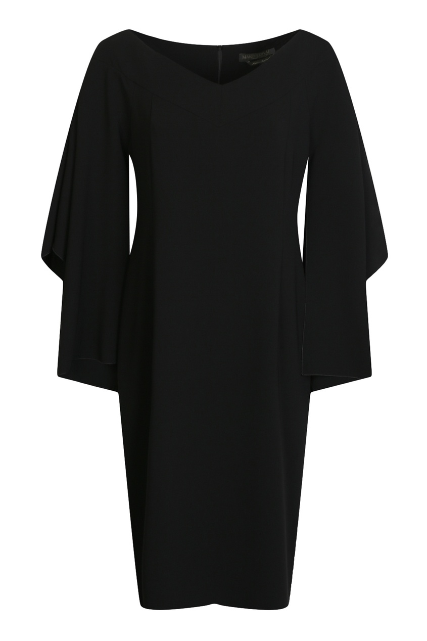 фото Черное платье со свободными рукавами marina rinaldi