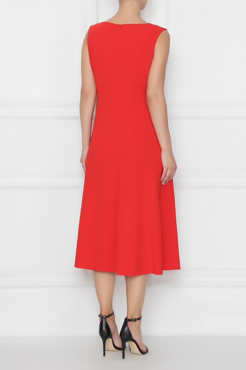 фото Красное платье без рукавов marina rinaldi