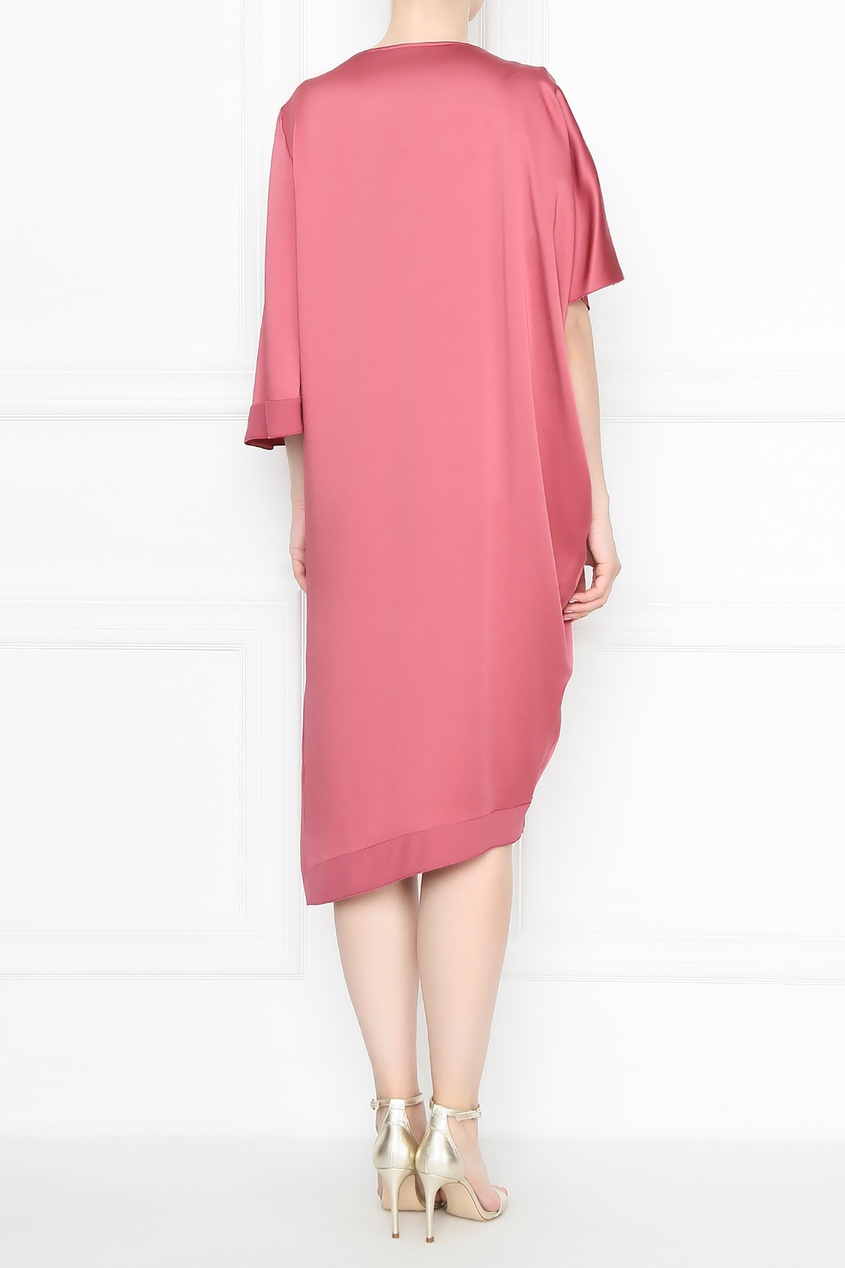 фото Асимметричное розовое платье marina rinaldi