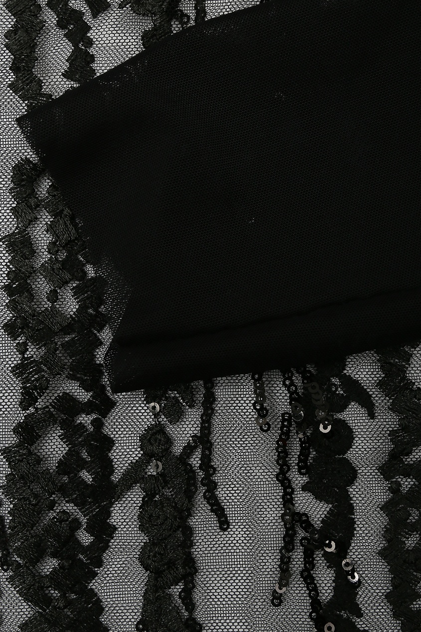 фото Черное платье с рельефной отделкой marina rinaldi