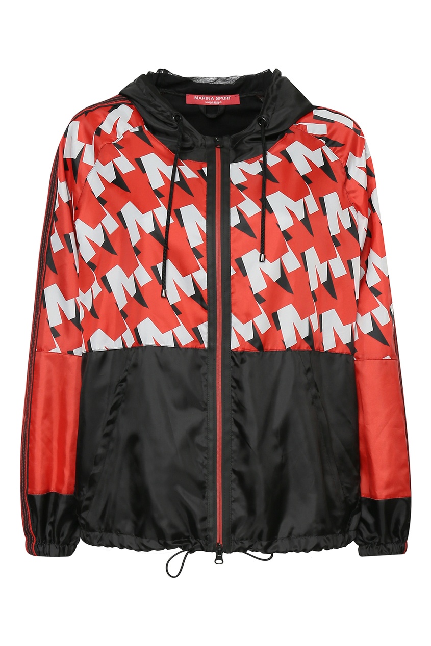 фото Черно-красная куртка с принтом marina rinaldi