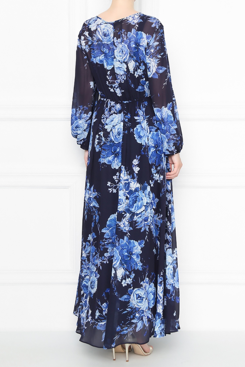 фото Длинное платье с цветочным принтом marina rinaldi