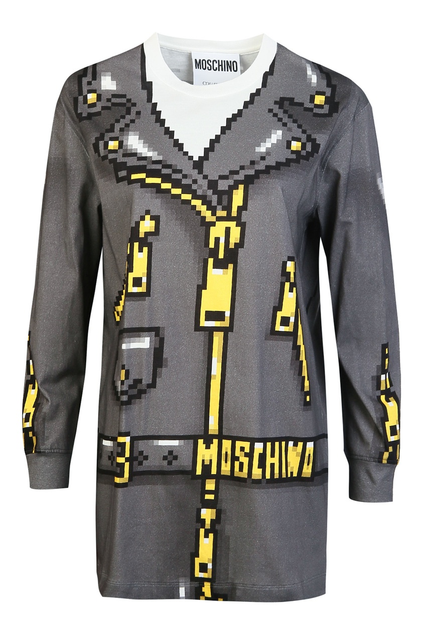 фото Лонгслив с принтом the sims moschino