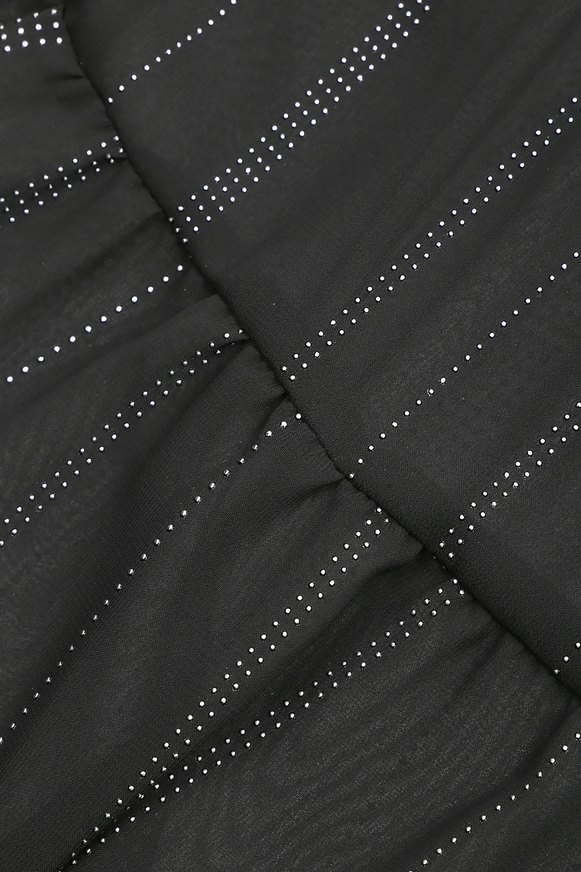 фото Черное платье с фактурной отделкой marina rinaldi