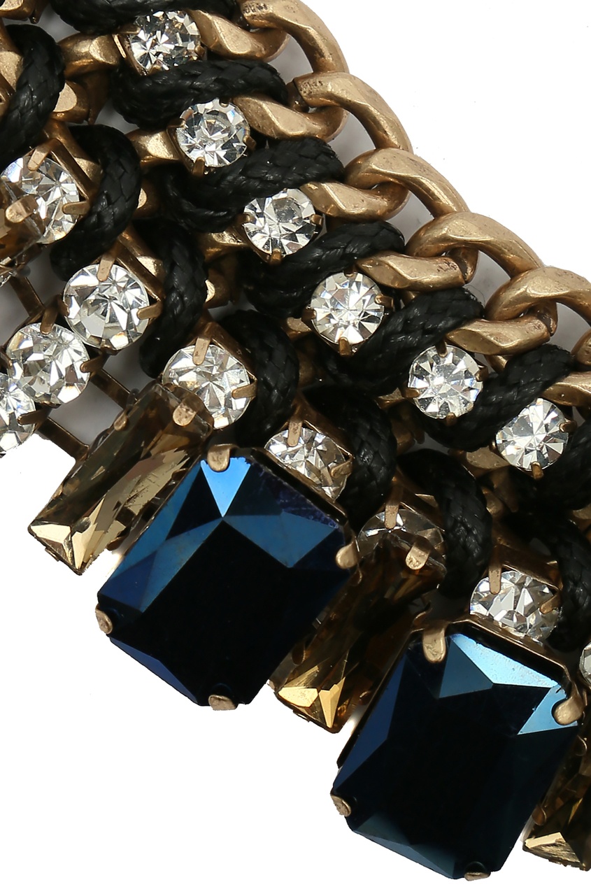 фото Комбинированное колье с синими кристаллами Marina rinaldi