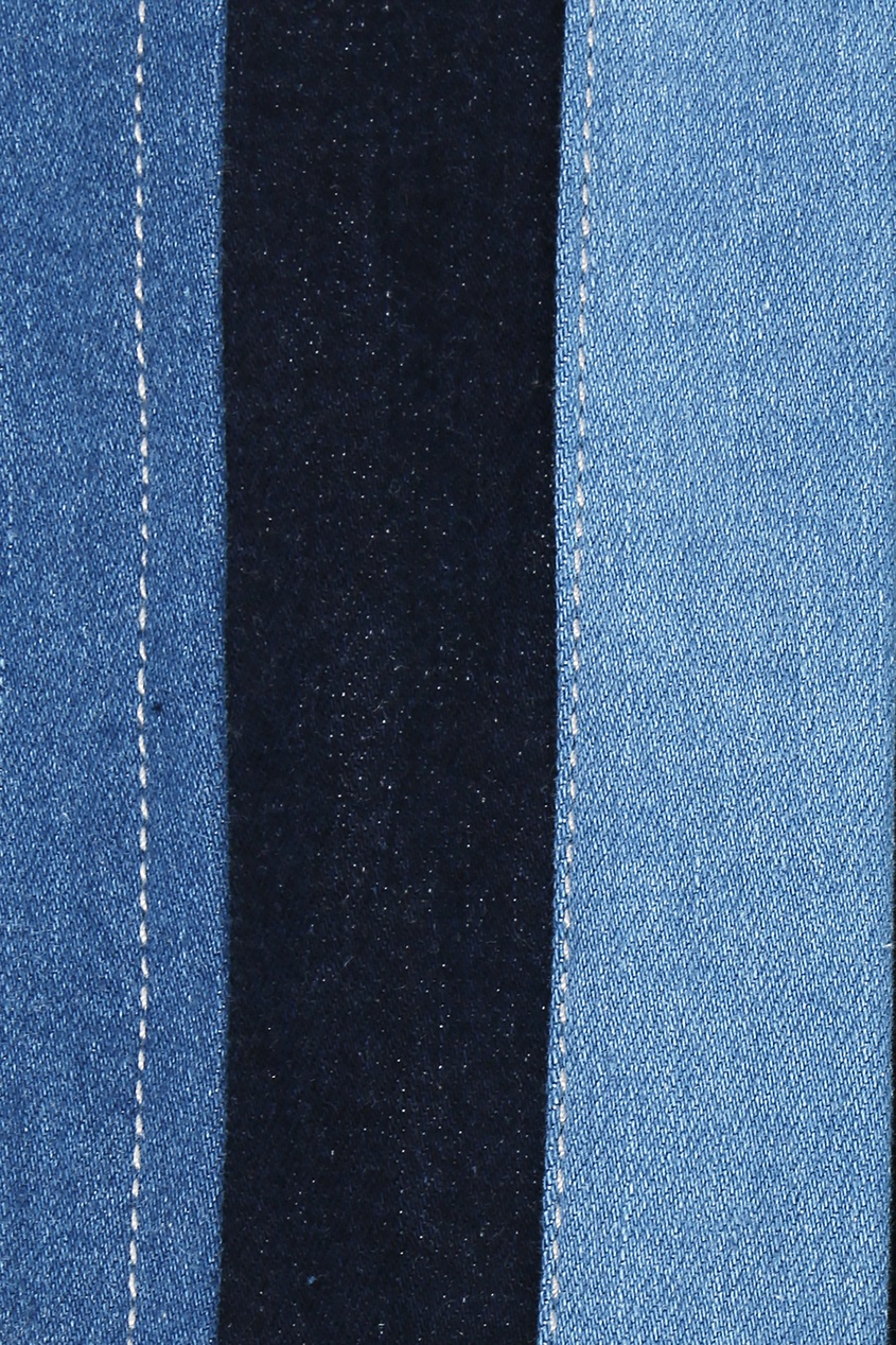фото Комбинированное джинсовое платье marina rinaldi