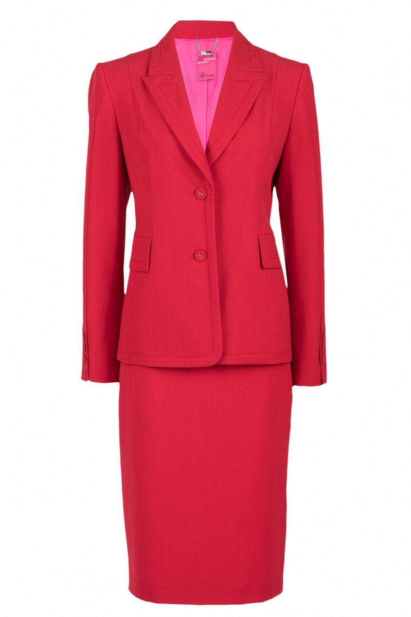 фото Красный костюм с узкой юбкой blumarine