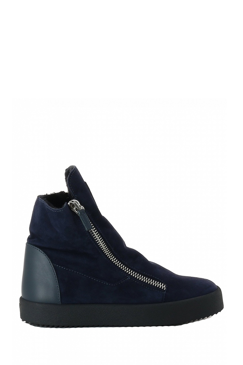 фото Высокие ботинки синего цвета giuseppe zanotti design