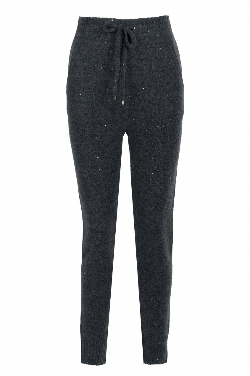 фото Черные трикотажные брюки спортивного стиля max & moi