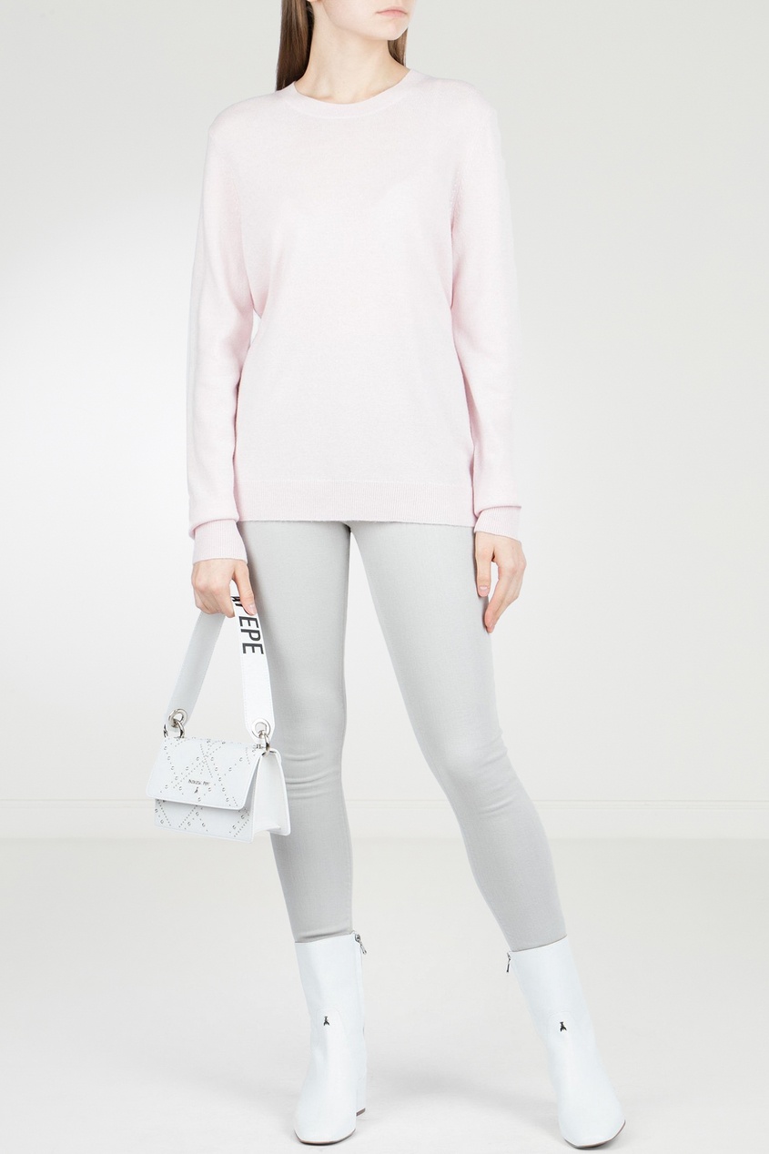 фото Пуловер нежно-розового цвета с надписью love на спине max & moi