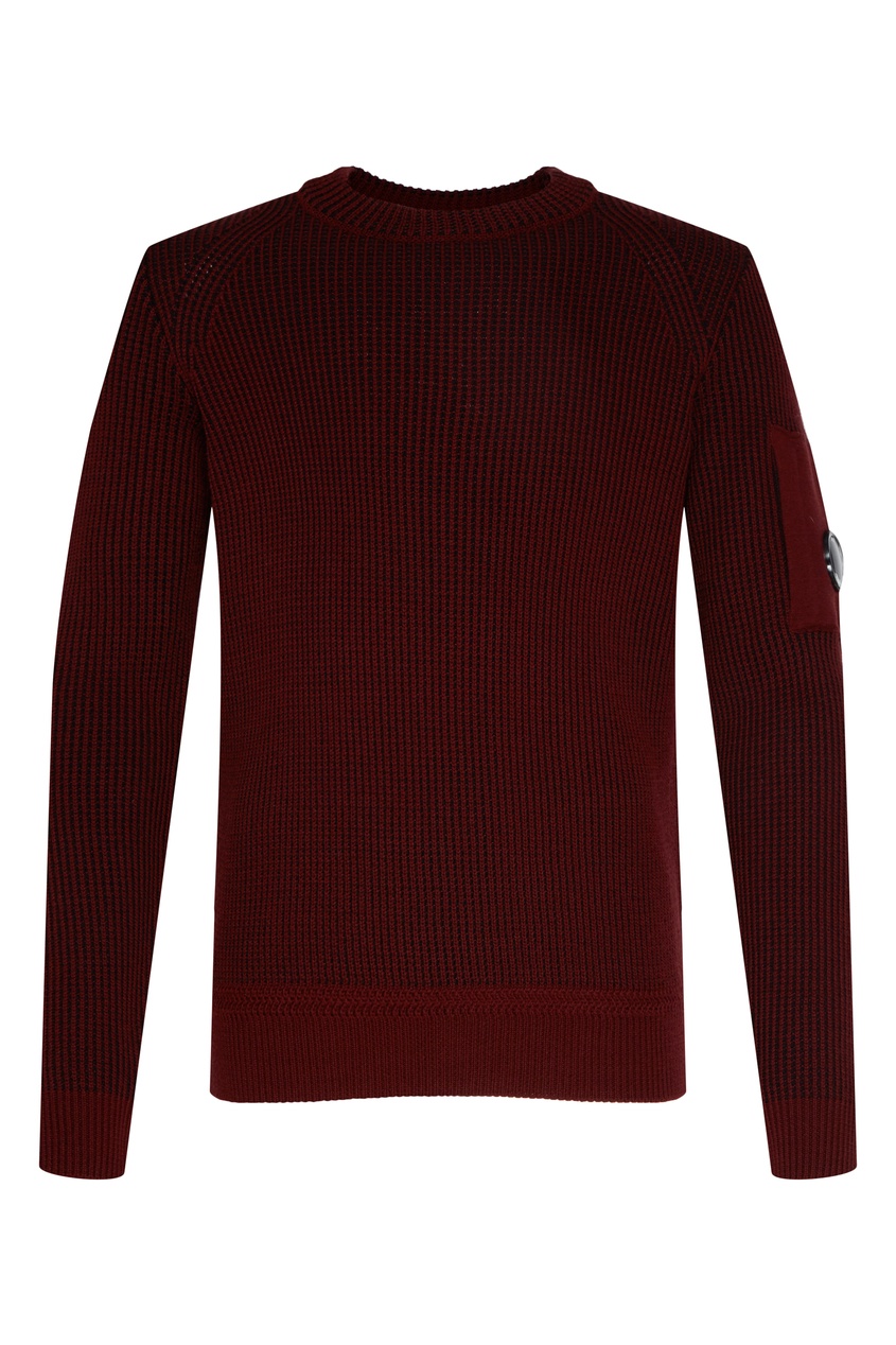 фото Бордовый свитер с фактурным узором C.p. company