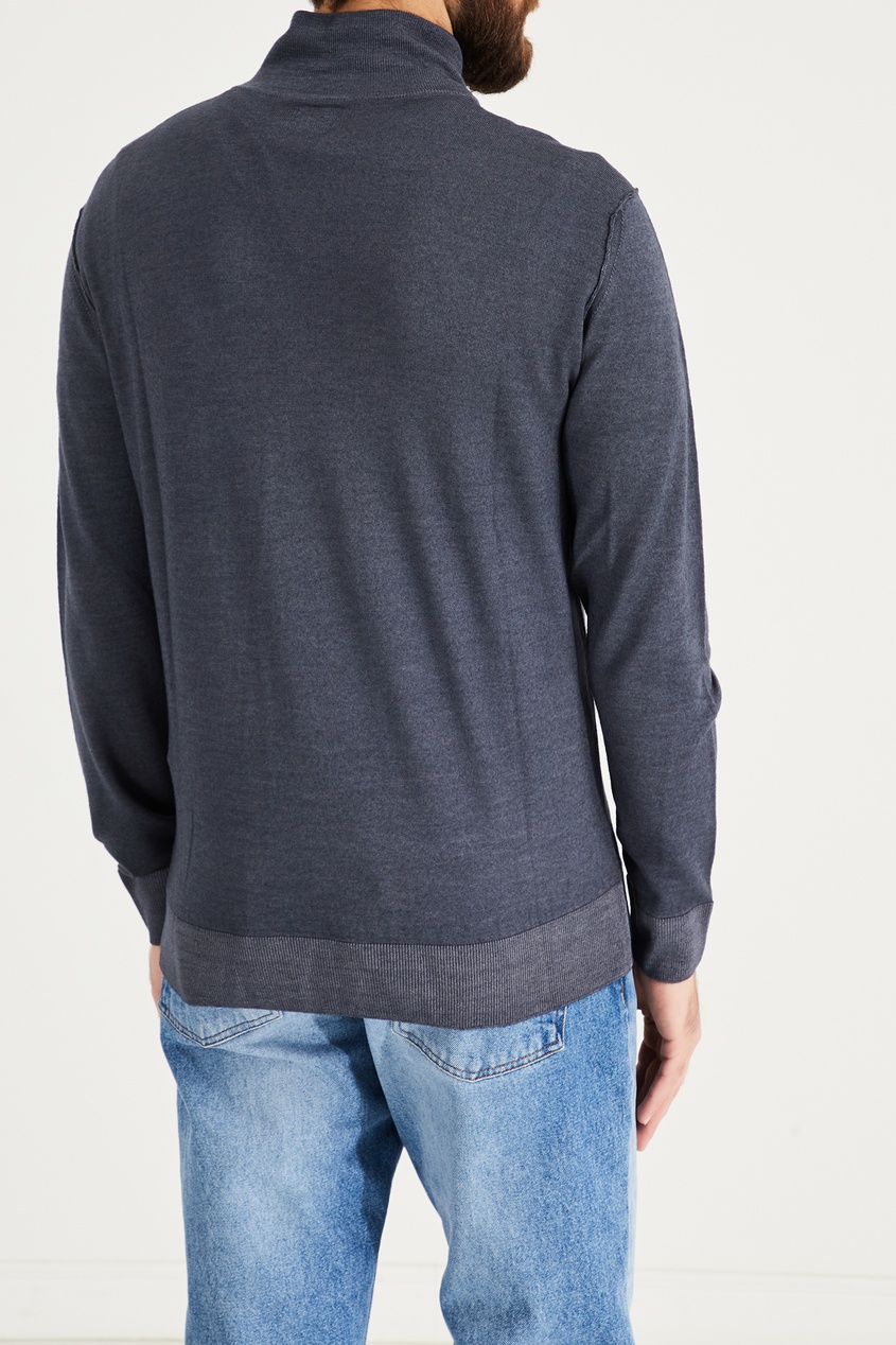 фото Серый свитер с застежкой-молнией c.p. company