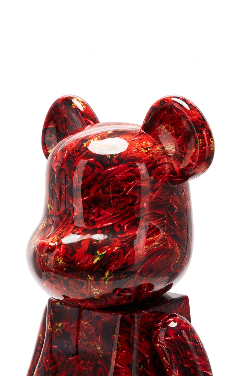 фото Статуэтка для интерьера bearbrick m / mika ninagawa leather rose 1000% medicom toy x x mika ninagawa