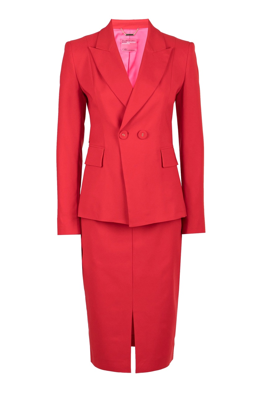 фото Красный костюм с юбкой Blumarine
