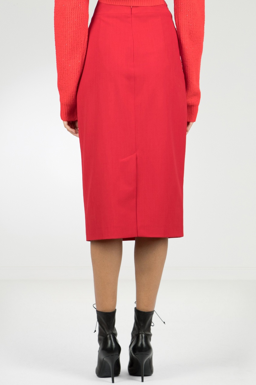 фото Узкая юбка ярко-красного цвета Blumarine