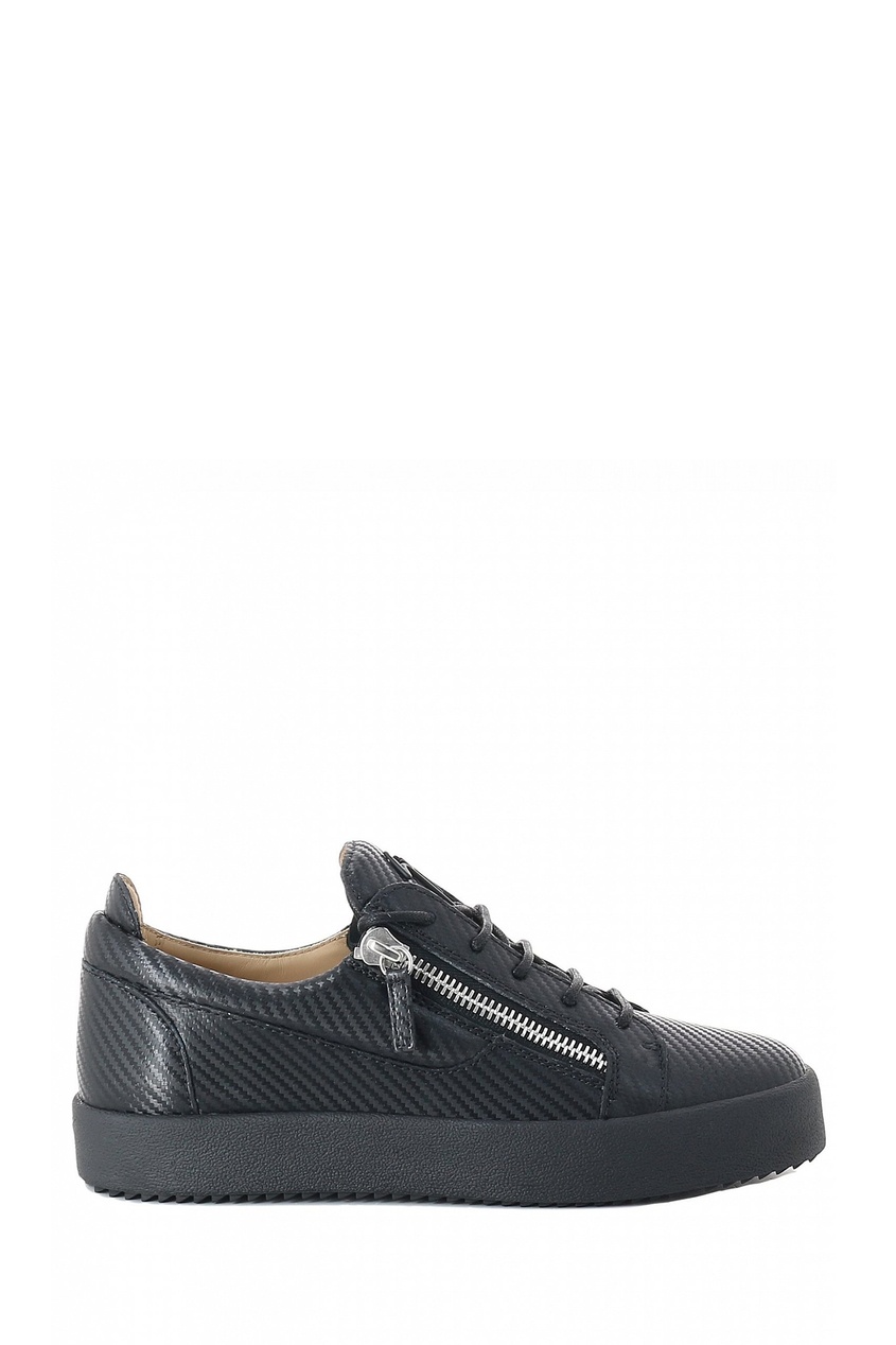 фото Ботинки из черной фактурной кожи giuseppe zanotti design