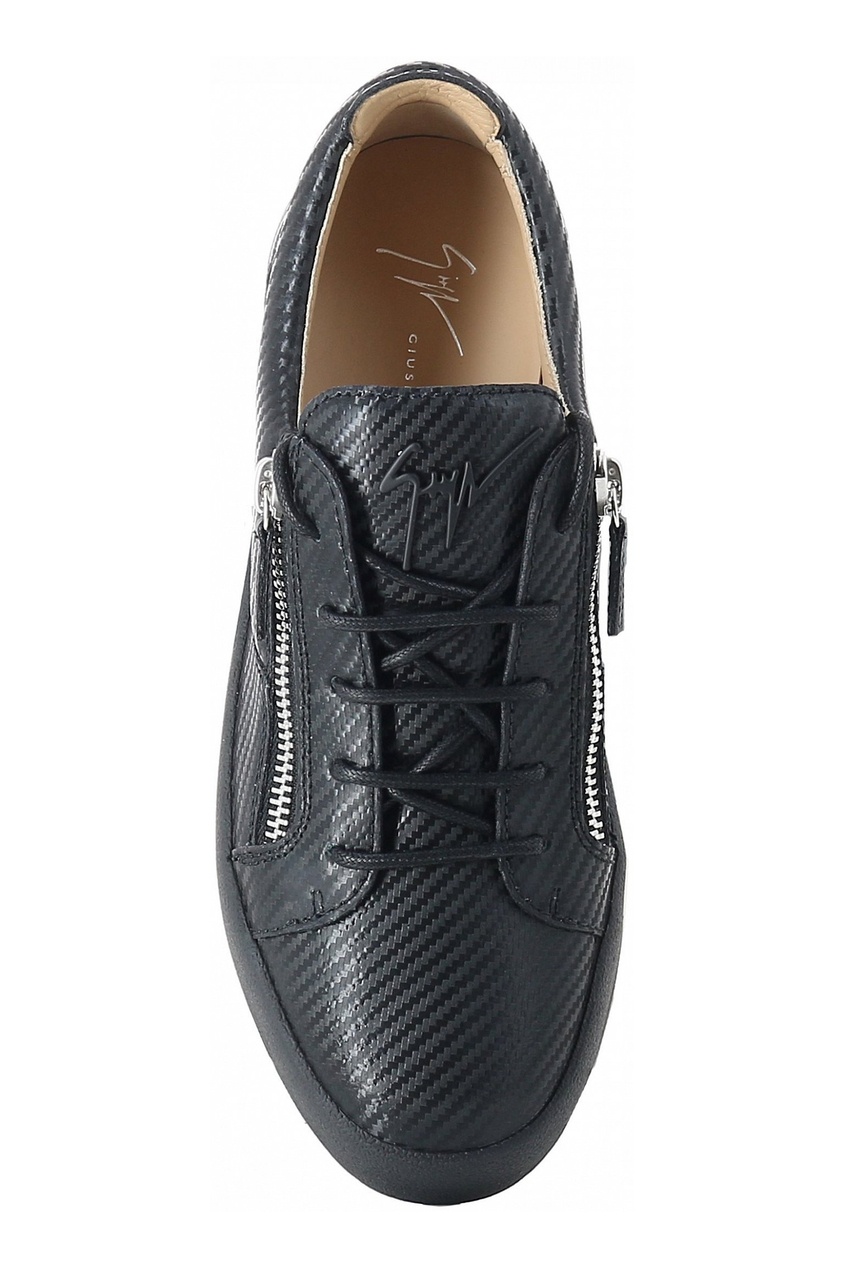 фото Ботинки из черной фактурной кожи giuseppe zanotti design